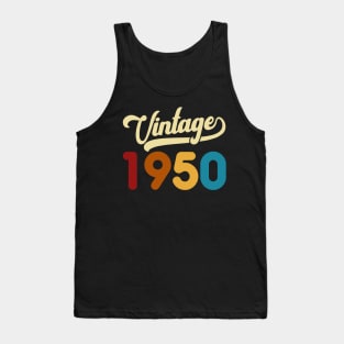 1950 Vintage Gift 70th Birthday Retro Style Tank Top